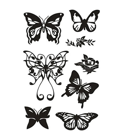 Clear stamps Fjärilar - 2 - Creotime - Tidformera