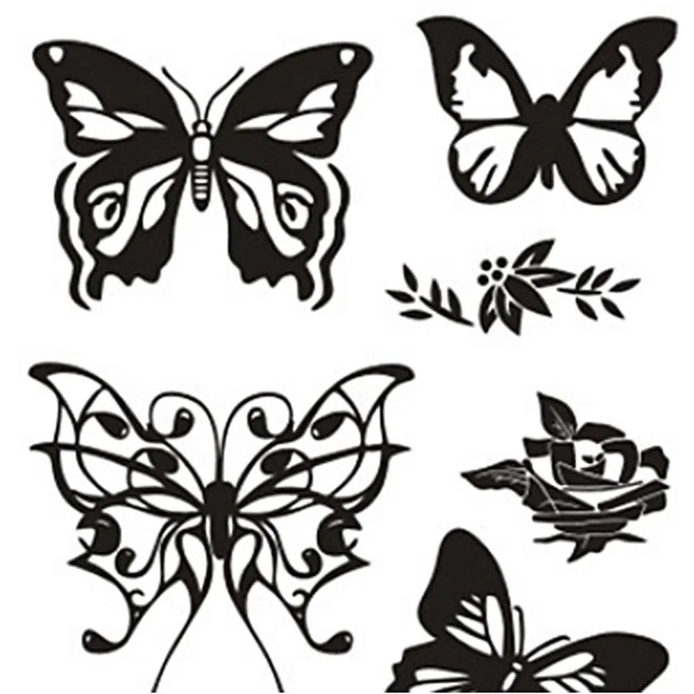 Clear stamps Fjärilar - 3 - Creotime - Tidformera