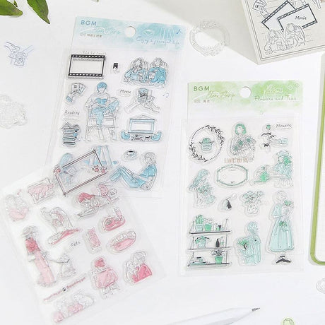 Clear stamps Holidays - Movies and reading - 5 - BGM - Tidformera