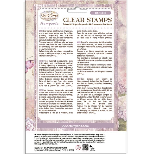 Clear stamps Quiet Days - Hydrangea - 2 - Stamperia - Tidformera