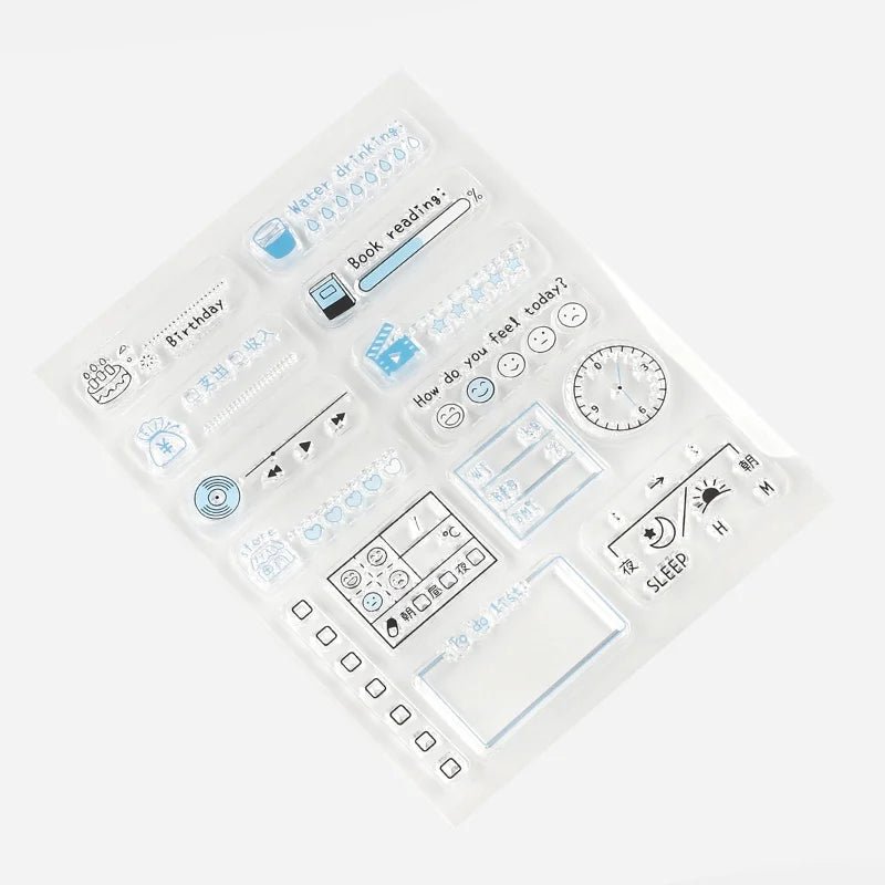 Clear stamps Record Kalenderstämplar - Life - 2 - BGM - Tidformera
