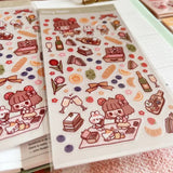 Clear Stickers No. 108 A lovely picnic - 5 - Cherry Rabbit - Tidformera
