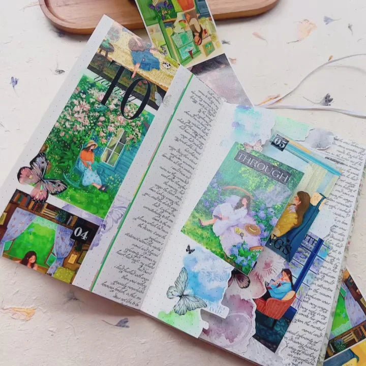 Clear Tape - Garden Daydreams - 73 mm - 4 - Washi Tape Shop - Tidformera