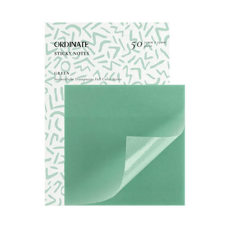 Clear Transparent Sticky notes - Green - 1 - Ordinate - Tidformera