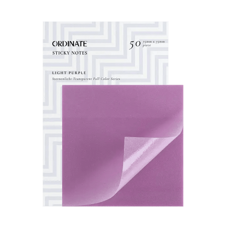 Clear Transparent Sticky notes - Light Purple - 1 - Ordinate - Tidformera