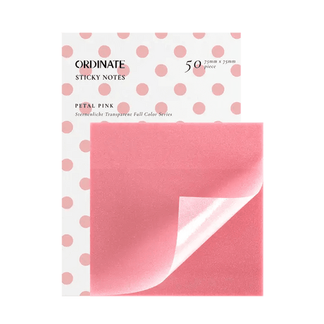 Clear Transparent Sticky notes - Petal Pink - 1 - Ordinate - Tidformera