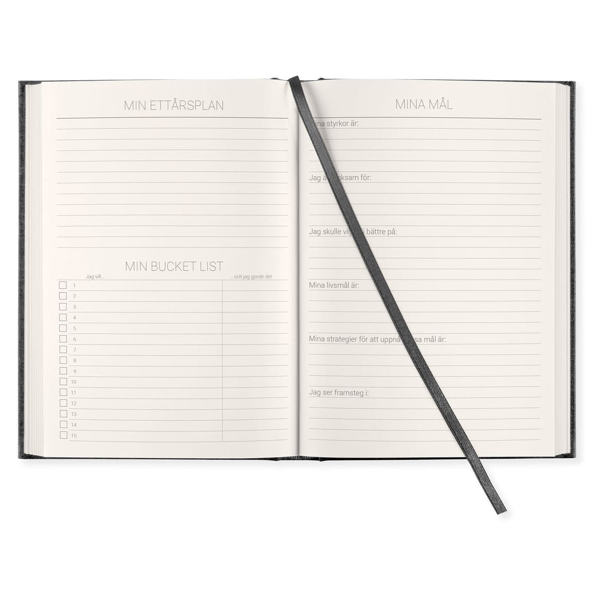 Dagböcker Paperstyle - Black 1 - år - 3 - Paperstyle - Tidformera