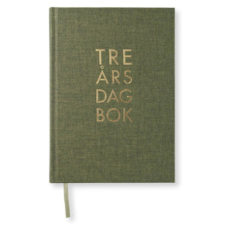 Dagböcker Paperstyle - Khaki Green 3 - år från Paperstyle - Grön dagbok - Tidformera