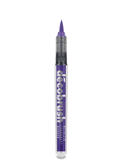 Decobrush - Metallic - Violet från Karin - Lila penselpenna utan lock - Tidformera