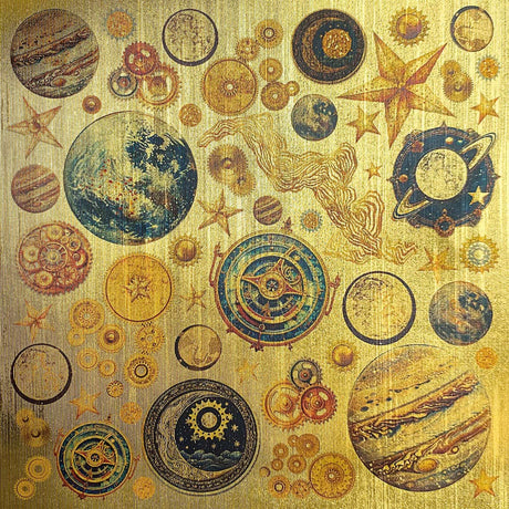 Deluxe Paper 15 x 15 cm - Gold - Celestial - 5 - pack - 4 - Ciao Bella - Tidformera