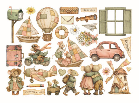 Die cuts - Adhesive - Cozy Family - 2 - Stamperia - Tidformera