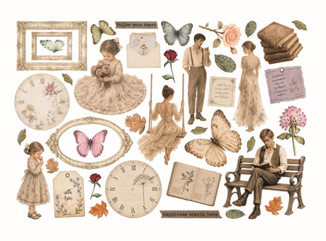 Die cuts - Adhesive - Flowers and Poems - 2 - Stamperia - Tidformera