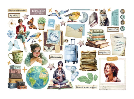 Die cuts - Adhesive - Secret Diary - 2 - Stamperia - Tidformera