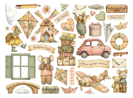 Die cuts - Assorted - Cozy Family - 2 - Stamperia - Tidformera
