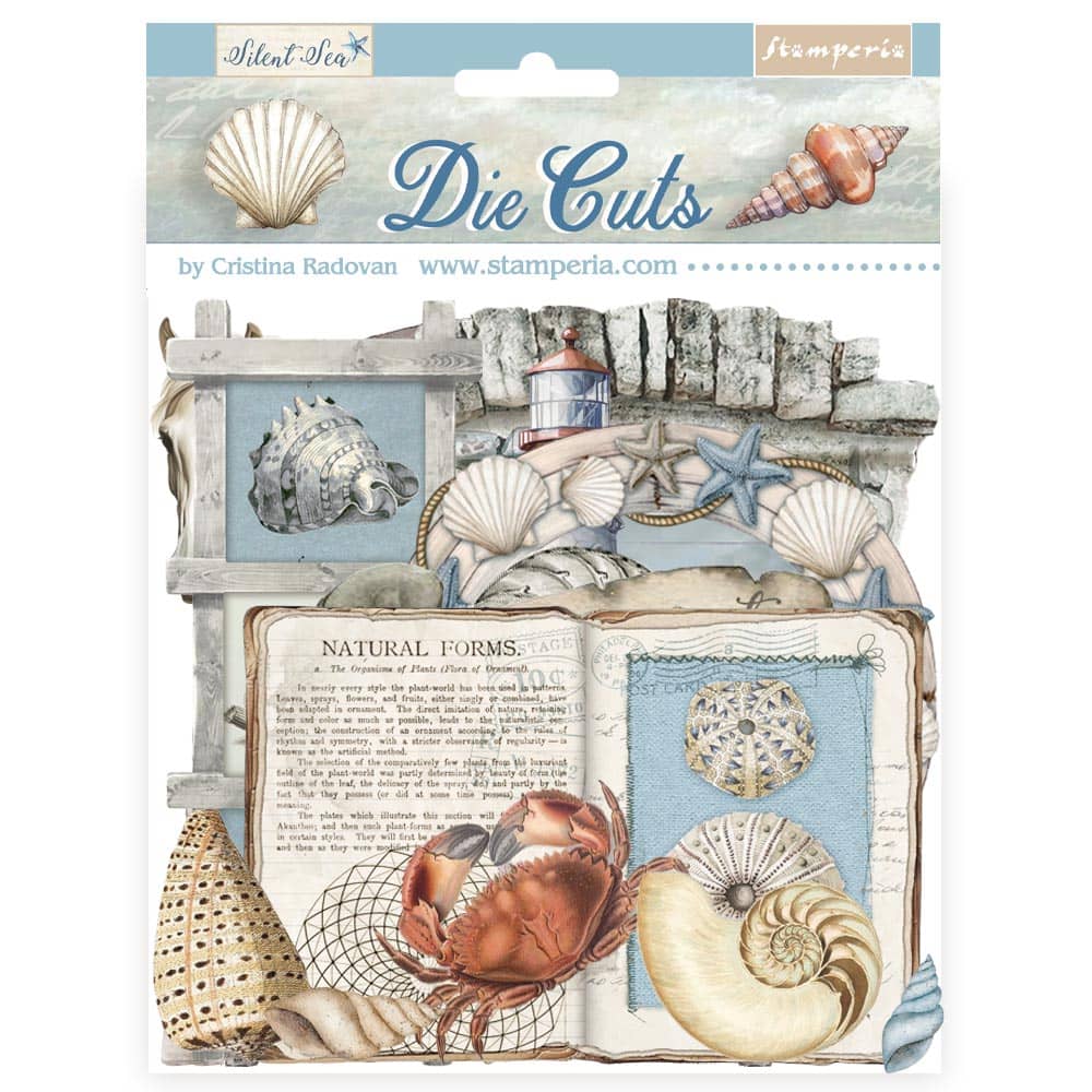 Die cuts - Silent Sea - Assorted från Stamperia - Tidformera