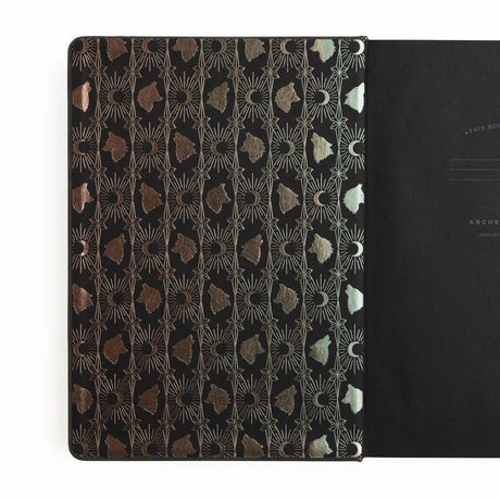 Dotted Notebook - Black dot grid - B5 - Wolf in the Night - 5 - Archer & Olive - Tidformera