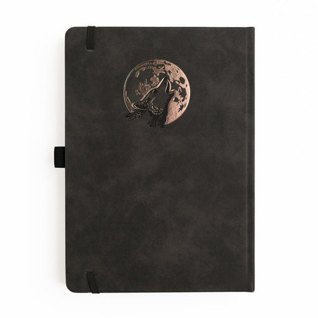 Dotted Notebook - Black dot grid - B5 - Wolf in the Night - 2 - Archer & Olive - Tidformera