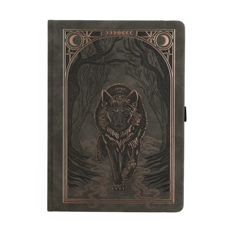 Dotted Notebook - Black dot grid - B5 - Wolf in the Night - 1 - Archer & Olive - Tidformera