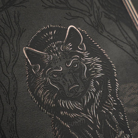 Dotted Notebook - Black dot grid - B5 - Wolf in the Night - 4 - Archer & Olive - Tidformera