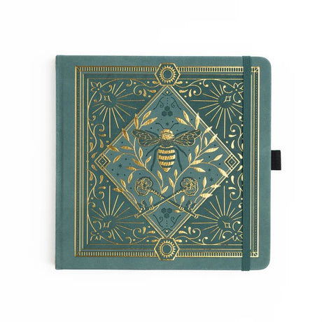 Dotted Notebook Keeper of the Bees in Soft Teal SQ - 1 - Archer & Olive - Tidformera