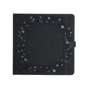 Dotted Notebook Midnight Floral SQ - 1 - Archer & Olive - Tidformera