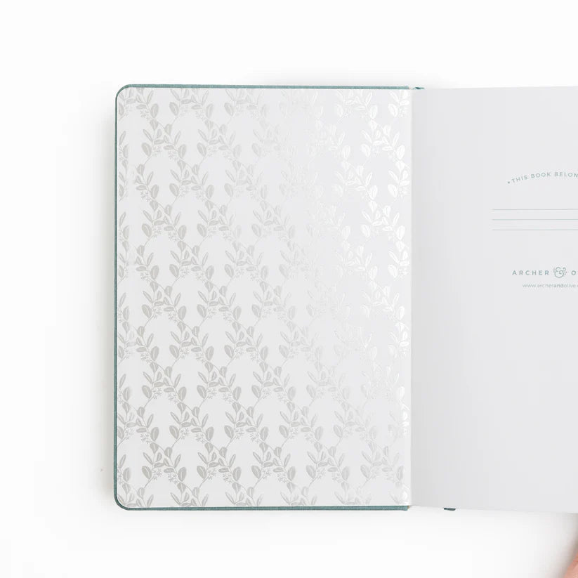 Dotted Notebook - Slim - Eucalyptus - 2 - Archer & Olive - Tidformera