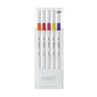 Emott ever fine Fineliner 5 - set - No: 2 Passion color - 1 - Uni Mitsubishi Pencil - Tidformera