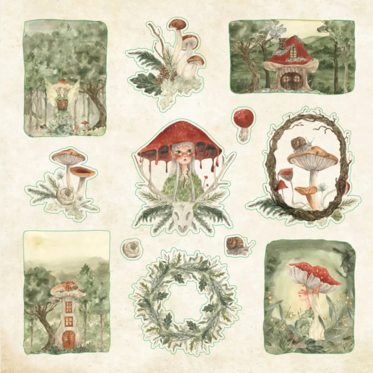 Enchanted Forest Sticker book - 2 - Peter Pauper Press - Tidformera
