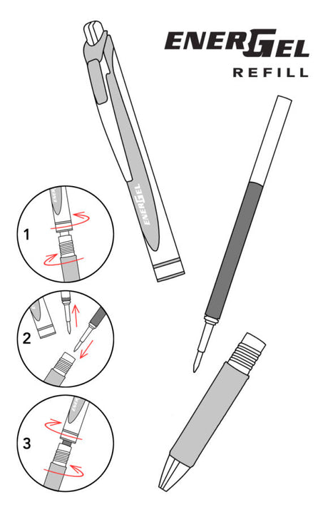 EnerGel 0,7 - Permanent - Black - 4 - Pentel - Tidformera
