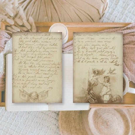 Ephemera Paper 7,4 x 10,5 - Old Diary - 7 - Plan & Plot Studio - Tidformera