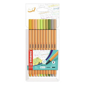 Fineliner Point 88 10 - pack Soft colors - 1 - Stabilo - Tidformera