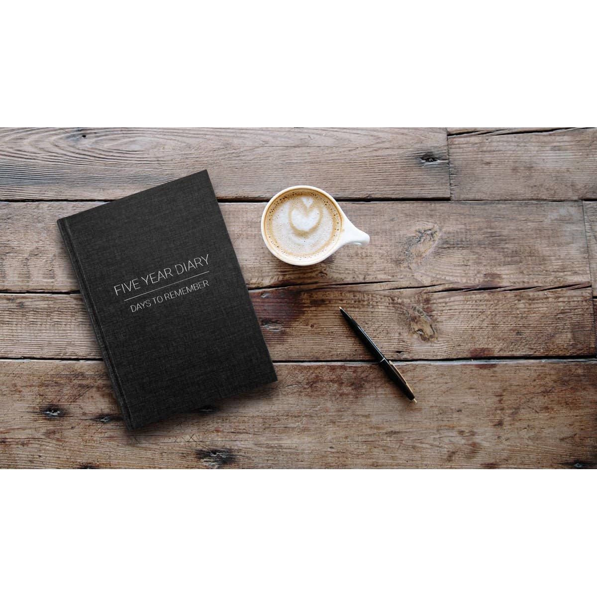 Five Year Diary - Transparent Black - 4 - Paperstyle - Tidformera