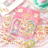 Flake stickers - Clear - Kissa a la Mode - Stained red - 6 - BGM - Tidformera