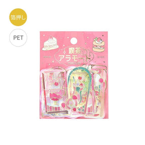 Flake stickers - Clear - Kissa a la Mode - Stained red - 1 - BGM - Tidformera