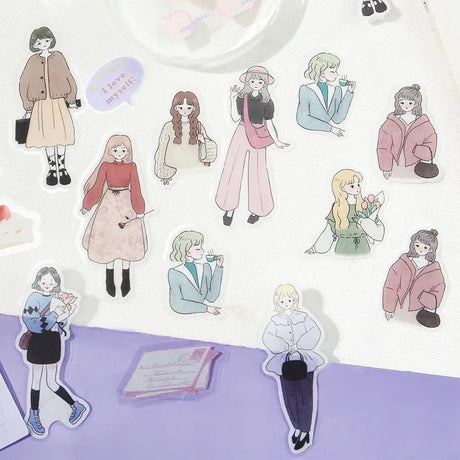 Flake stickers Coordinate - Watercolor - Maiden - 3 - BGM - Tidformera