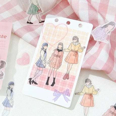 Flake stickers Coordinate - Watercolor - Pretty type - 4 - BGM - Tidformera