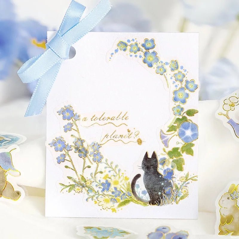 Flake stickers Little Forest - Blue - 4 - BGM - Tidformera