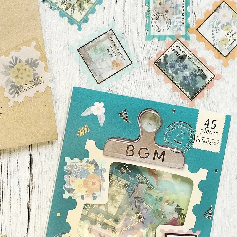 Flake stickers Post Office - Blossom - 5 - BGM - Tidformera