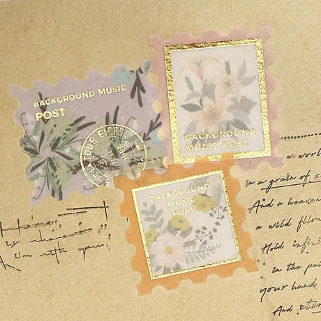 Flake stickers Post Office - Blossom - 6 - BGM - Tidformera