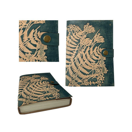 Flora Leather Journal Denim - 2 - Lamali - Tidformera