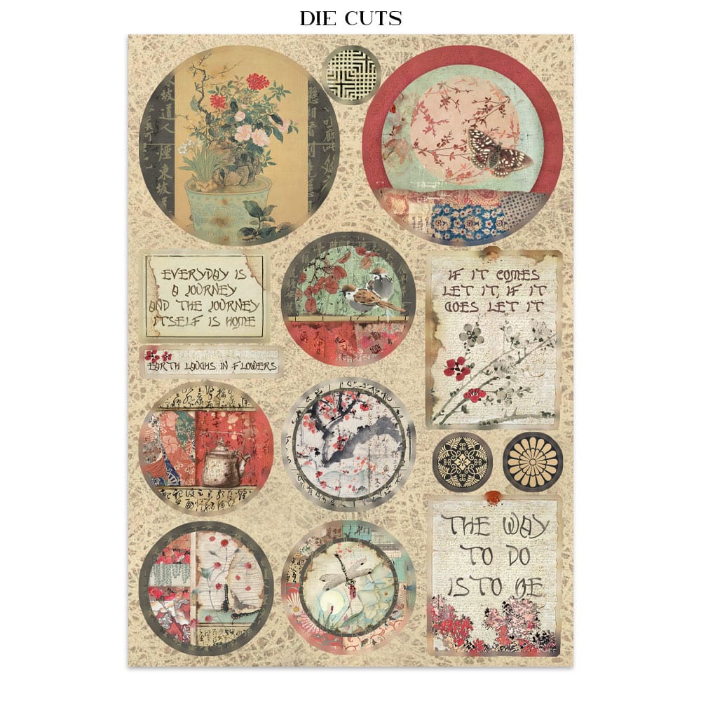 Focus points - Junk Journal - Oriental garden - 10 - Stamperia - Tidformera