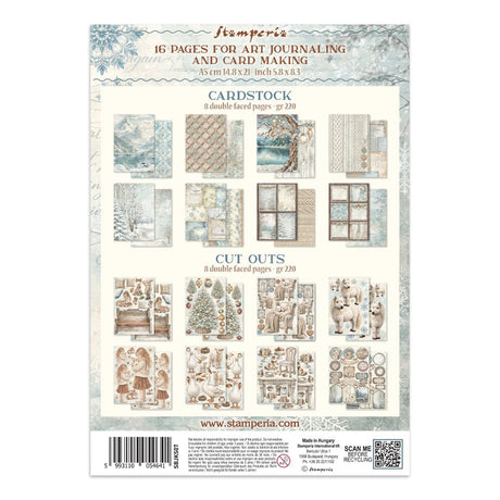 Focus points - Junk Journal - White Christmas - 19 - Stamperia - Tidformera
