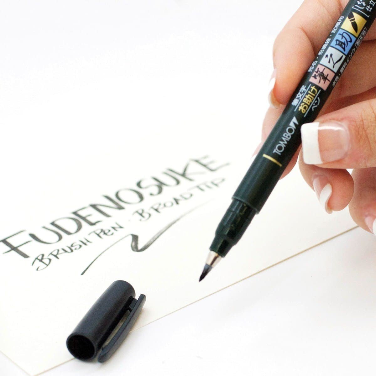 Fudenosuke Brush pen Svart - Soft tip - 2 - Tombow - Tidformera