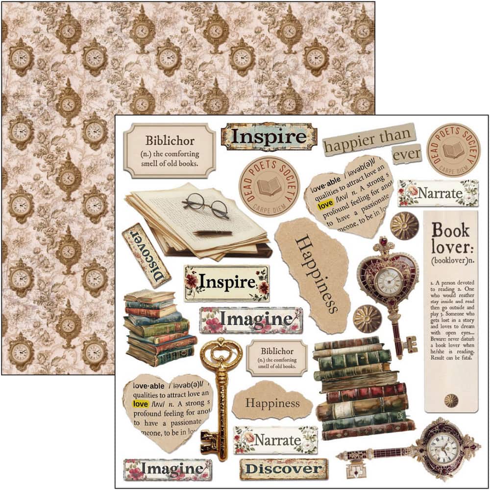 Fussy Cut Pad 24 - pack - Book Lovers - 8 - Ciao Bella - Tidformera