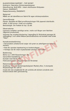 Fyndhörna - Stickersapokalypsen - Mystery 5 - pack - 1 - Tidformera - Tidformera