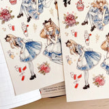 Fyndhörna Washi Stickers No. 026 Alice & rabbit - 3 - Tidformera - Tidformera