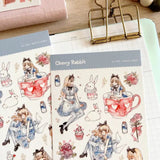 Fyndhörna Washi Stickers No. 026 Alice & rabbit - 2 - Tidformera - Tidformera