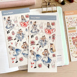 Fyndhörna Washi Stickers No. 026 Alice & rabbit - 1 - Tidformera - Tidformera