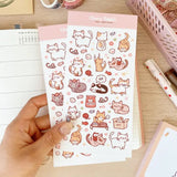 Fyndhörna Washi Stickers no. 037 Cat party - 5 - Tidformera - Tidformera