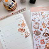 Fyndhörna Washi Stickers no. 037 Cat party - 2 - Tidformera - Tidformera